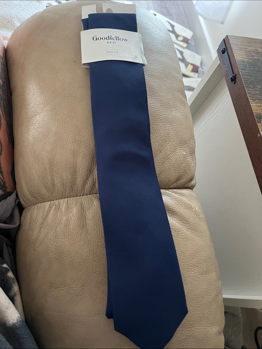 Goodfellow & Co Navy Blue Solid Necktie